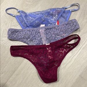 Victoria's Secret Lace Panties (Set of 3)